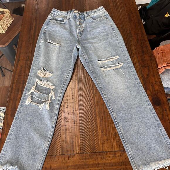 Altar'd State high rise distressed jeans - Picture 3 of 6